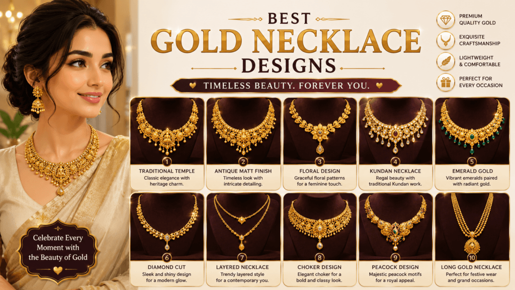 Best Gold Necklace Designs for women