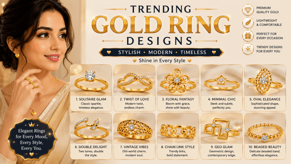 Latest gold jewellery for girls 